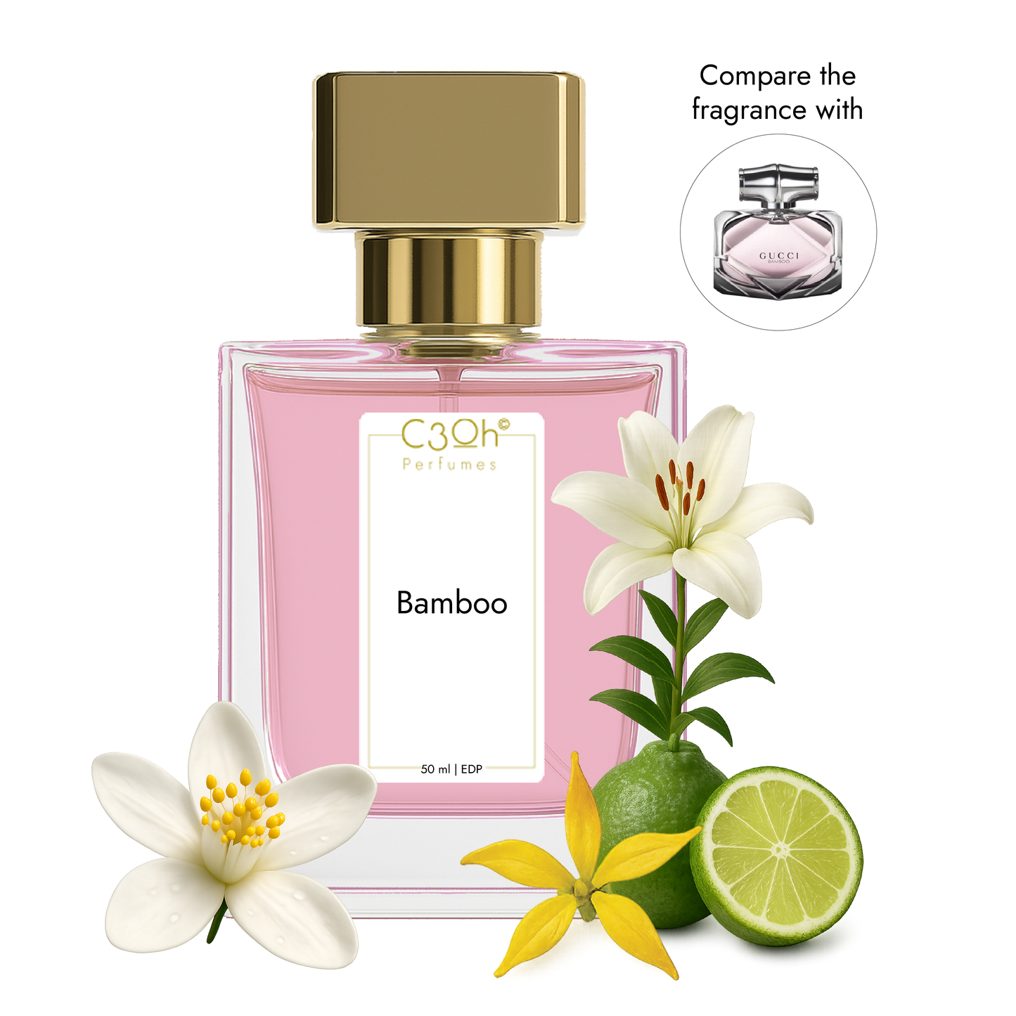 C3oh Bamboo Perfume Spray for Women | Floral Fragrance | 50 ml & 100 ml