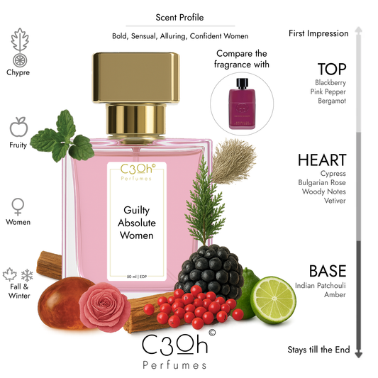 C3oh Guilty Absolute Women | Women's Perfume | Chypre Fruity Fragrance | 50 ml & 100 ml