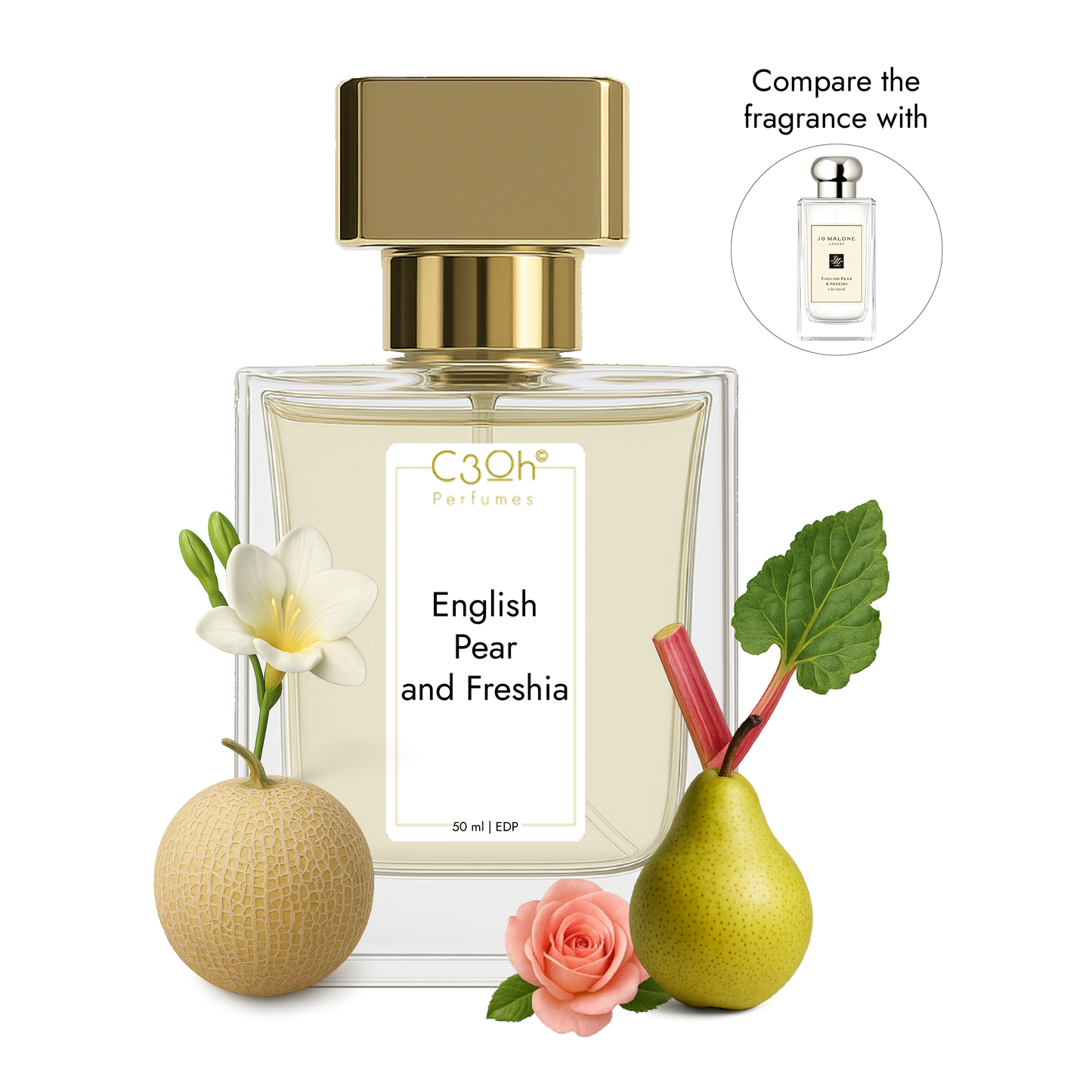 C3oh English Pear and Freshia Perfume Spray for Women | Chypre Fruity Fragrance | 50 ml & 100 ml