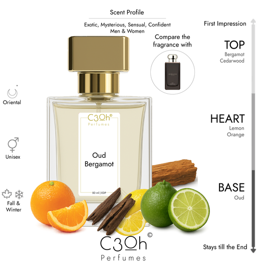 C3oh Oud Bergamot | Men & Women's Perfume | Oriental Fragrance | 50 ml & 100 ml