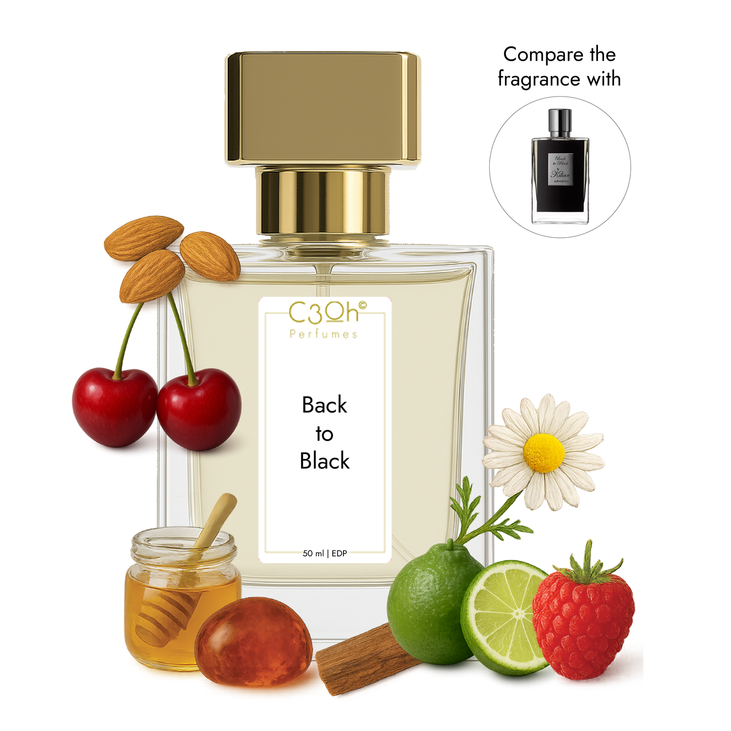 C3oh Back to Black | Men & Women Perfume | Oriental Woody Fragrance | 50 ml & 100 ml