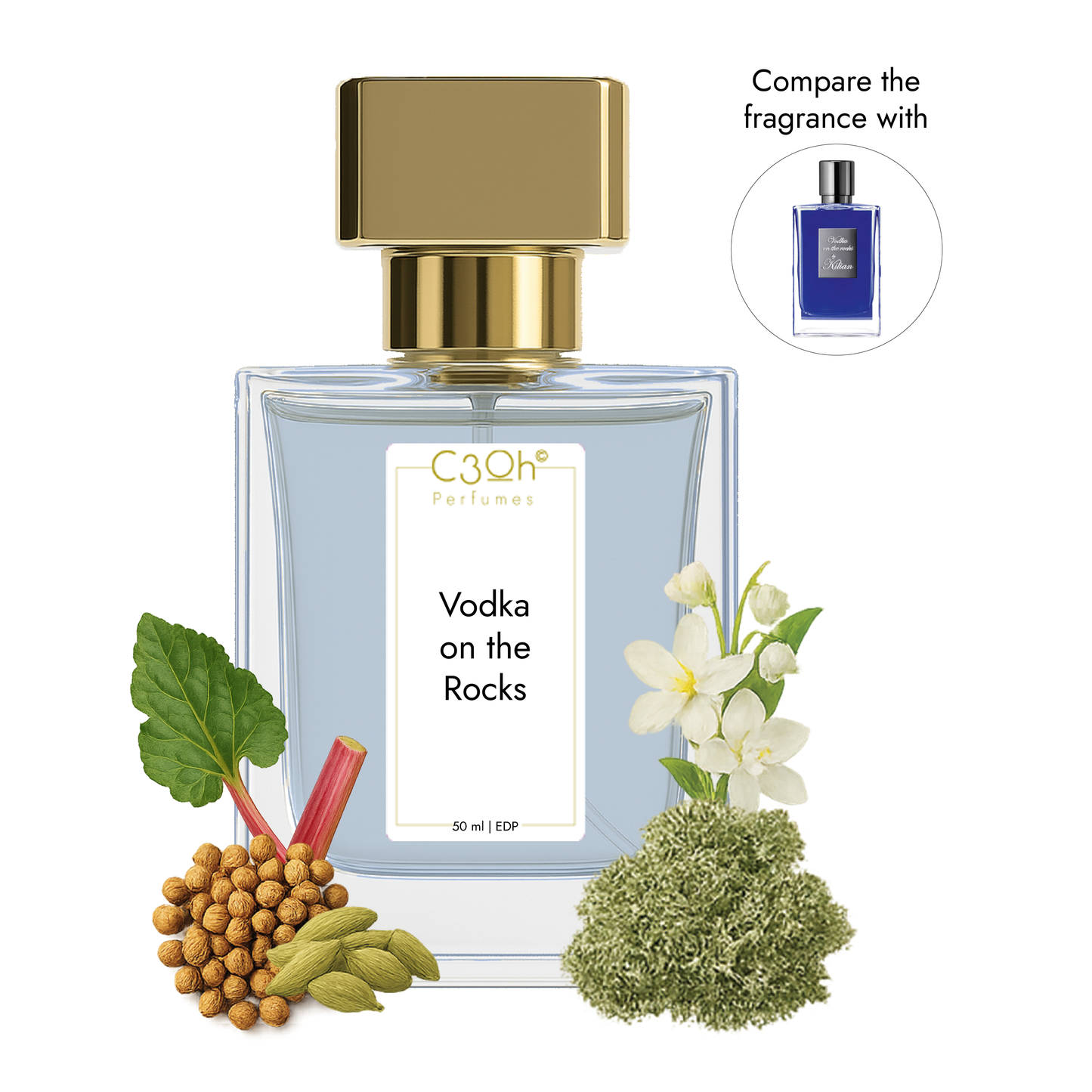 C3oh Vodka on the Rocks | Men & Women's Perfume| Woody Aromatic Fragrance | 50 ml & 100 ml