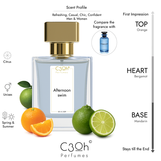 C3oh Afternoon swim | Men & Women's Perfume | Citrus Fragrance | 50 ml & 100 ml