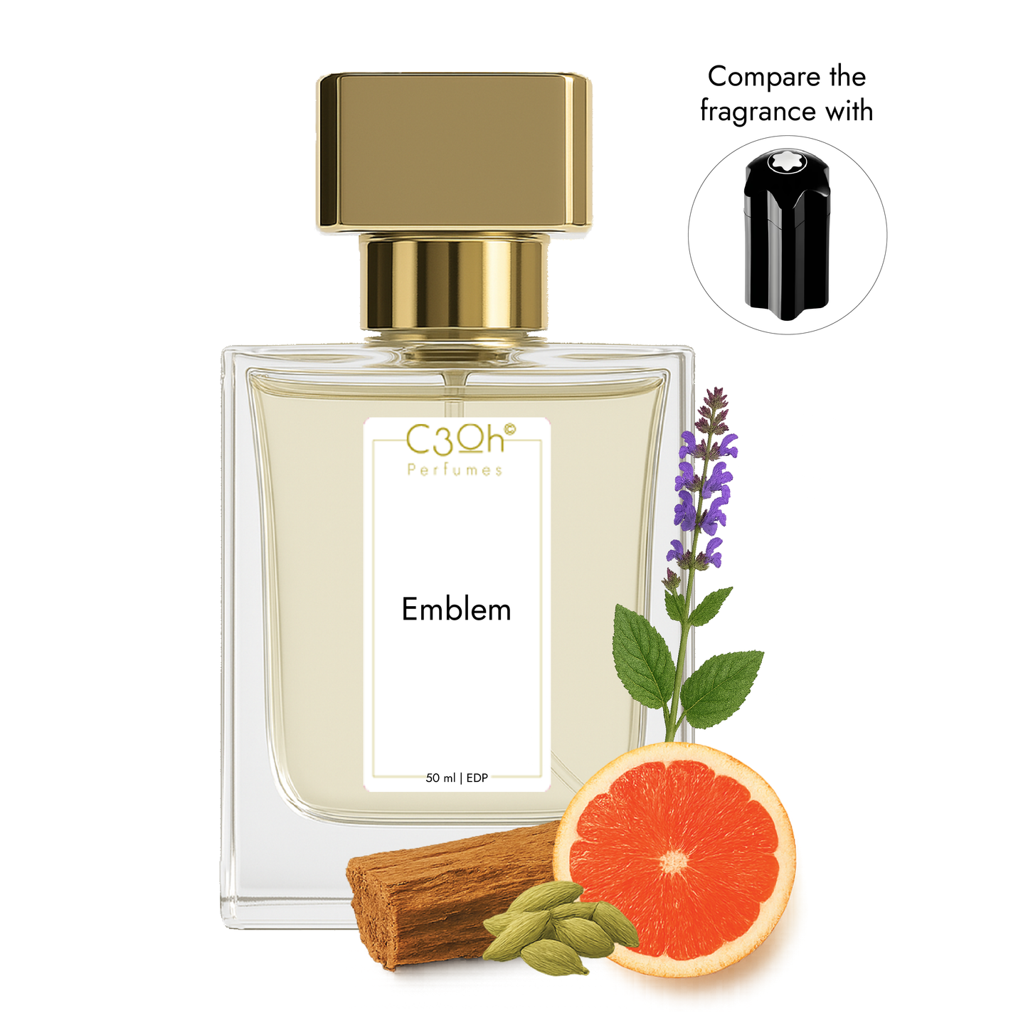 C3oh Emblem | Men's Perfume | Aromatic Woody Fresh Fragrance | 50 ml & 100 ml