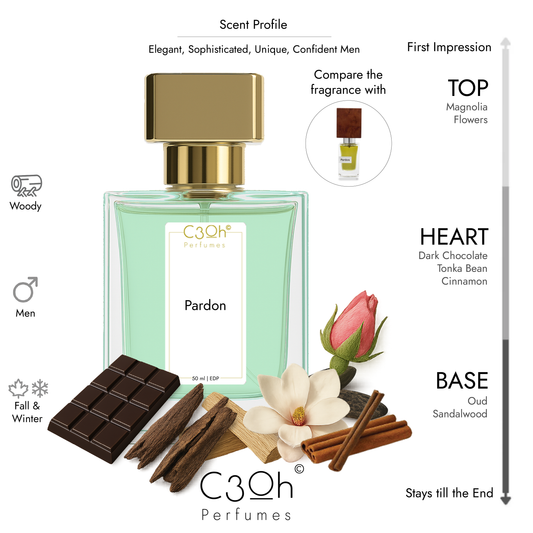 C3oh Pardon | Men's Perfume | Woody Fragrance | 50 ml & 100 ml