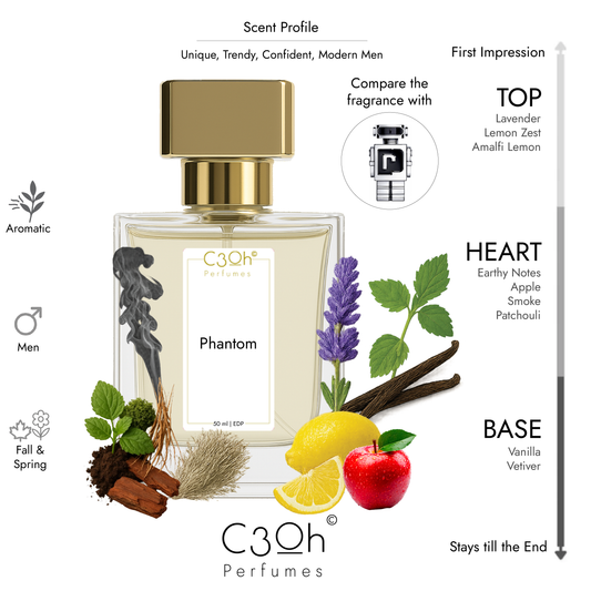 C3oh Phantom | Men's Perfume | Aromatic Fragrance | 50 ml & 100 ml