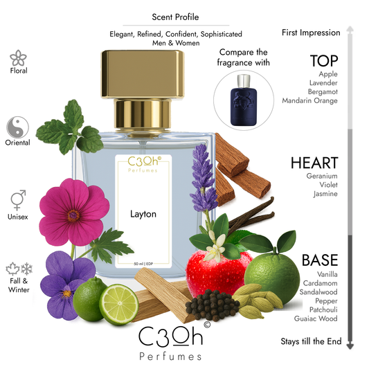 C3oh Layton | Men & Women's Perfume | Floral Oriental Fragrance | 50 ml & 100 ml