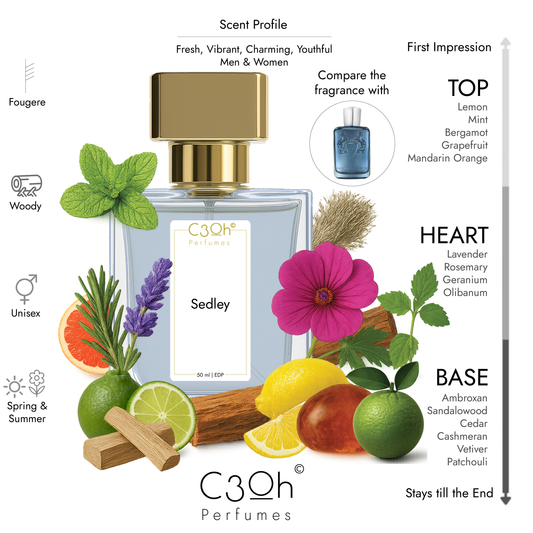 C3oh Sedley | Men & Women's Perfume | Fougere Woody Aromatic Fragrance | 50 ml 100 ml