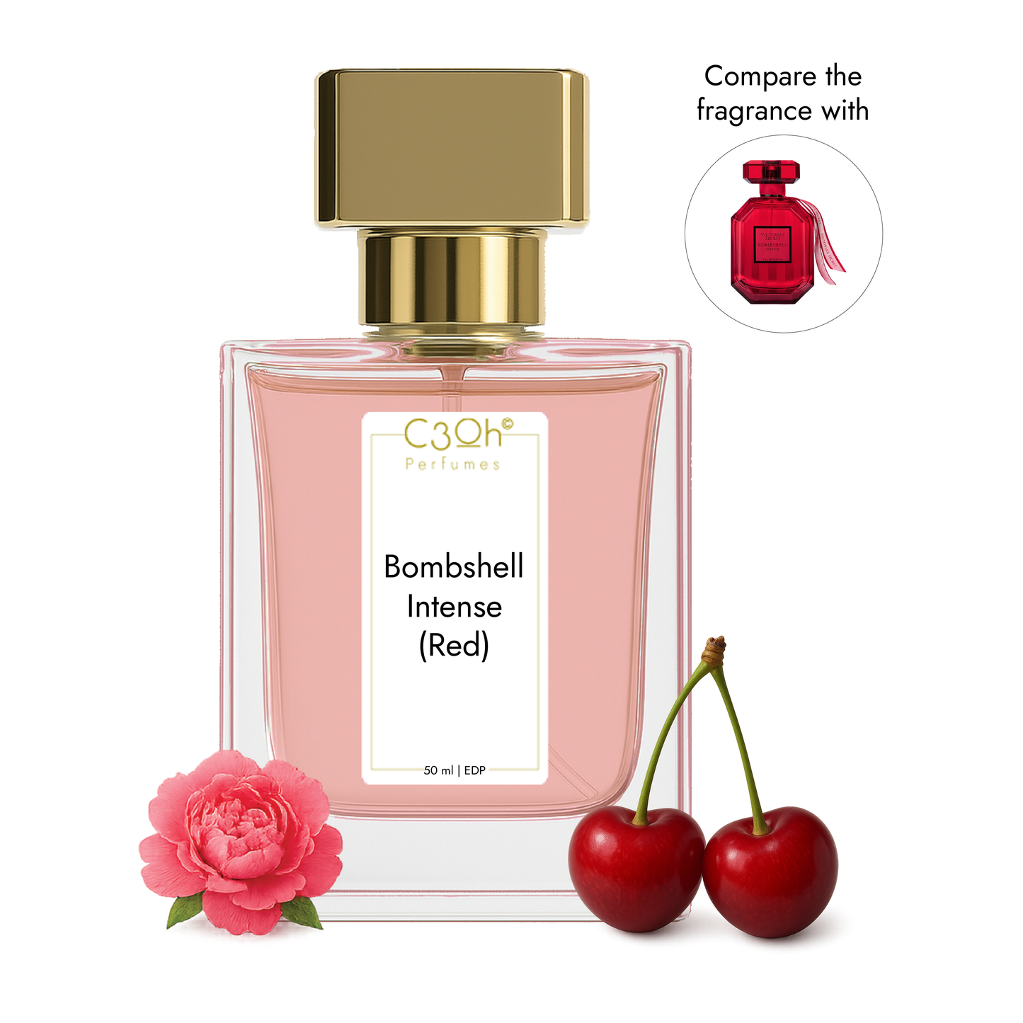 C3oh Bombshell Intense (Red) | Women's Perfume | Chypre Fragrance | 50 ml & 100 ml