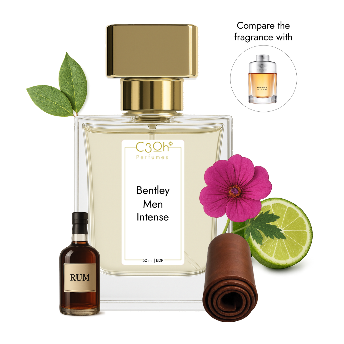 C3oh Bentley men intense Perfume Spray for Men | Woody Fragrance | 50 ml & 100 ml Men's Eau De Perfume Spray | Luxury Gift for Him | Perfume for Luxurious Masculine Confident Sophisticated Men
