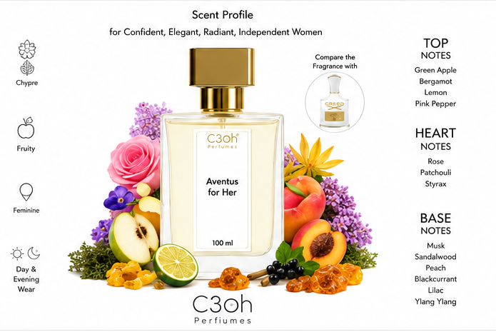 C3oh Aventus for Her 100 ml scent profile – inspired by Creed Aventus for Her