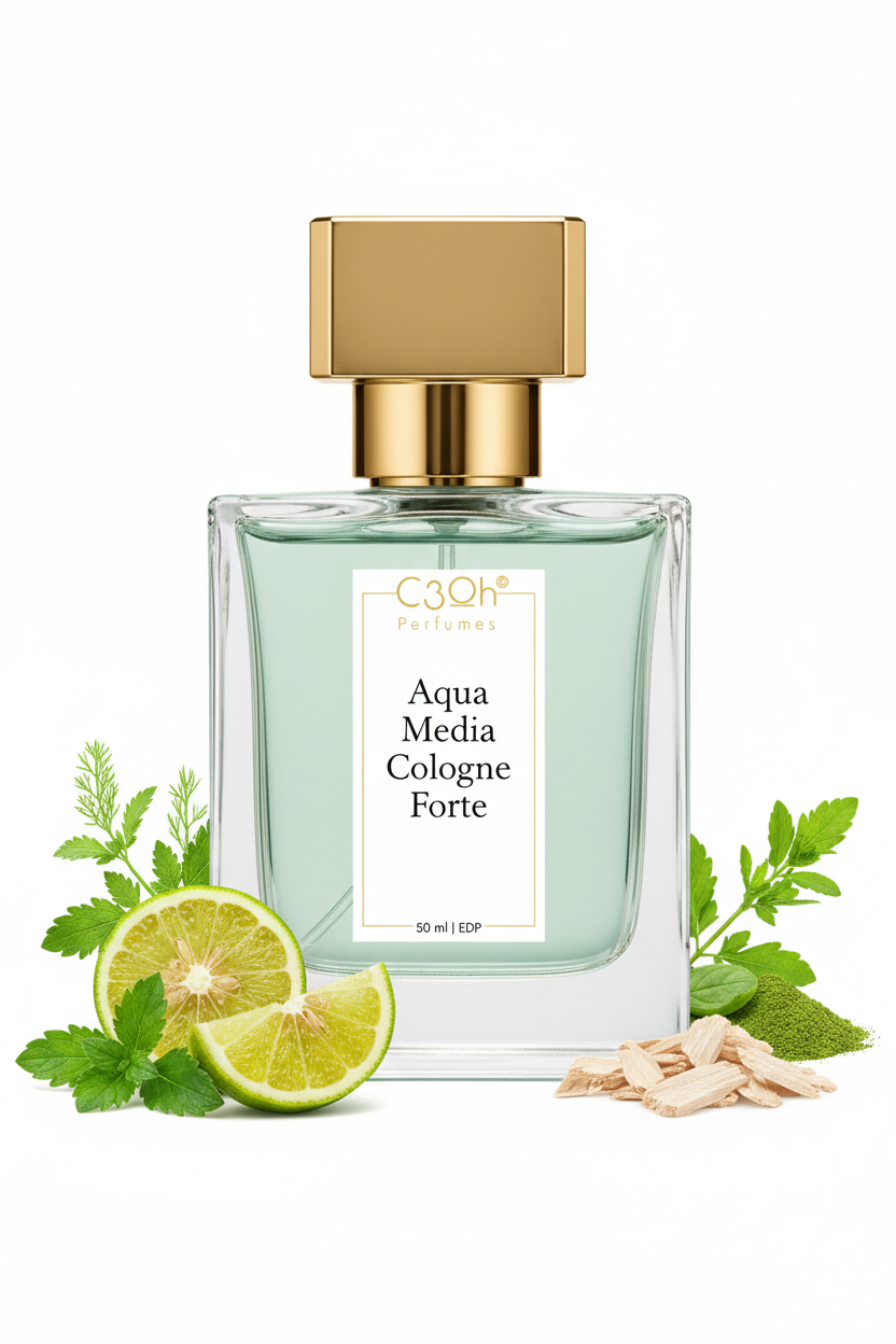 C3oh Aqua Media Cologne Forte | Men & Women's Perfume | Citrus Aromatic Fragrance | 50 ml & 100 ml
