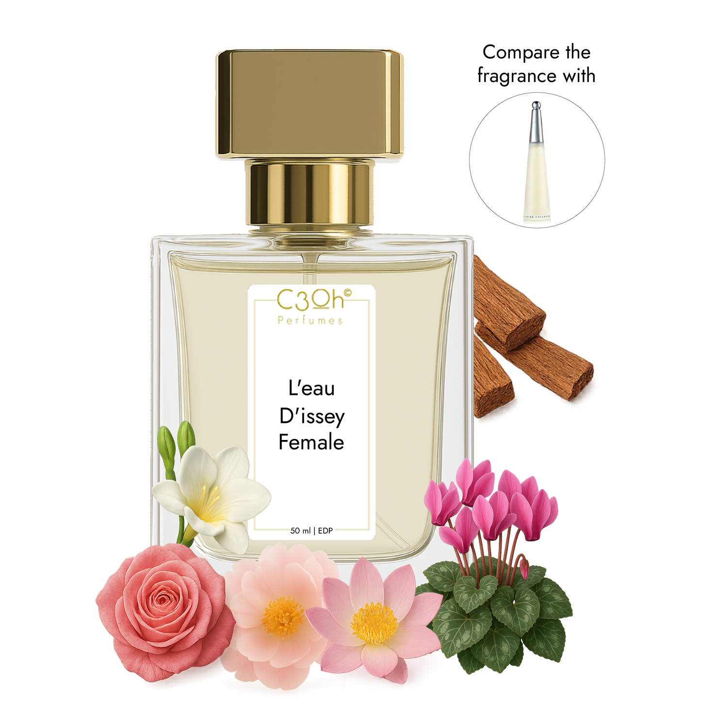 C3oh Leau Dissey Female Perfume Spray for Women | Floral Aquatic Marine Fragrance | 50 ml & 100 ml