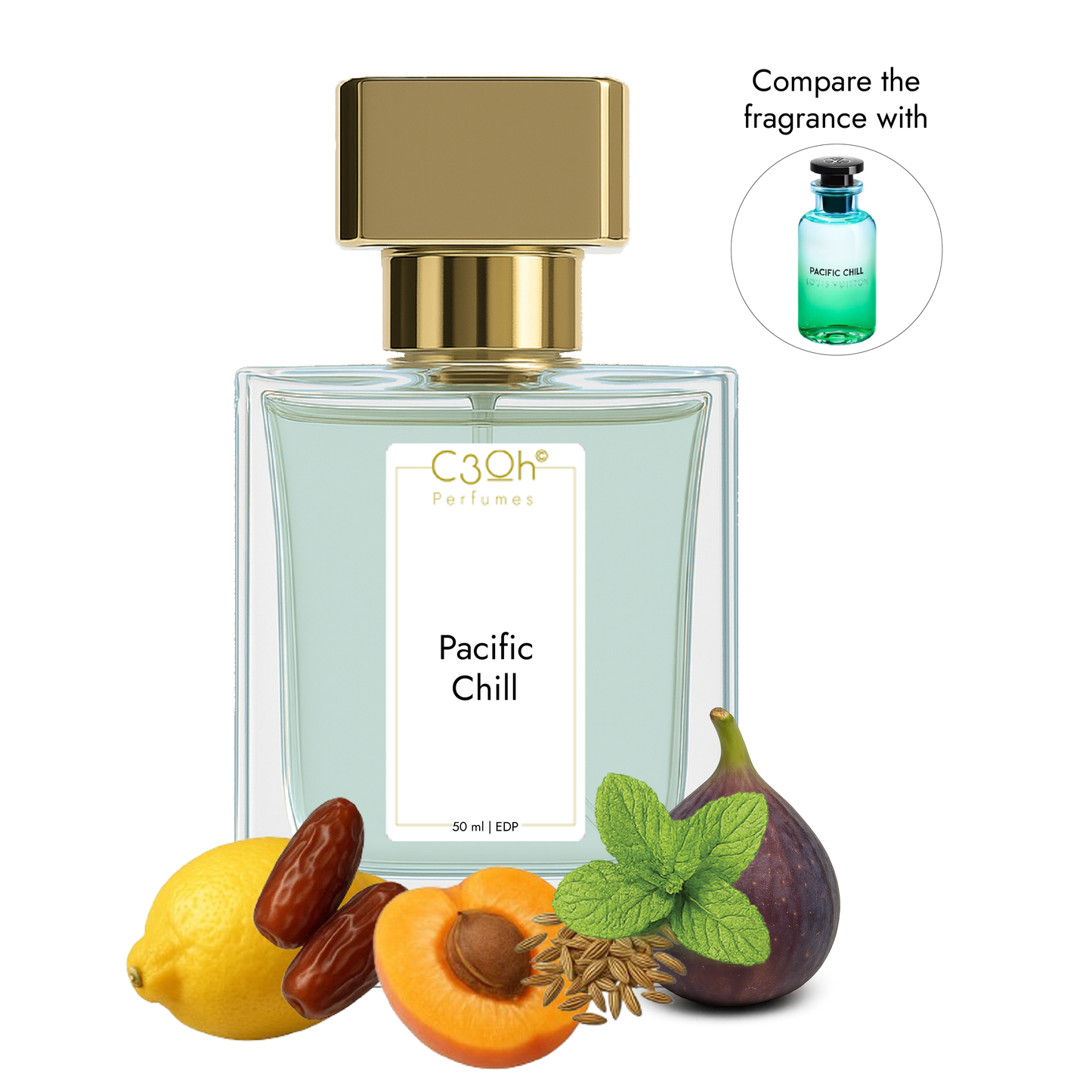 C3oh Pacific Chill | Men & Women's Perfume | Woody Aromatic Fougere Fragrance | 50 ml & 100 ml
