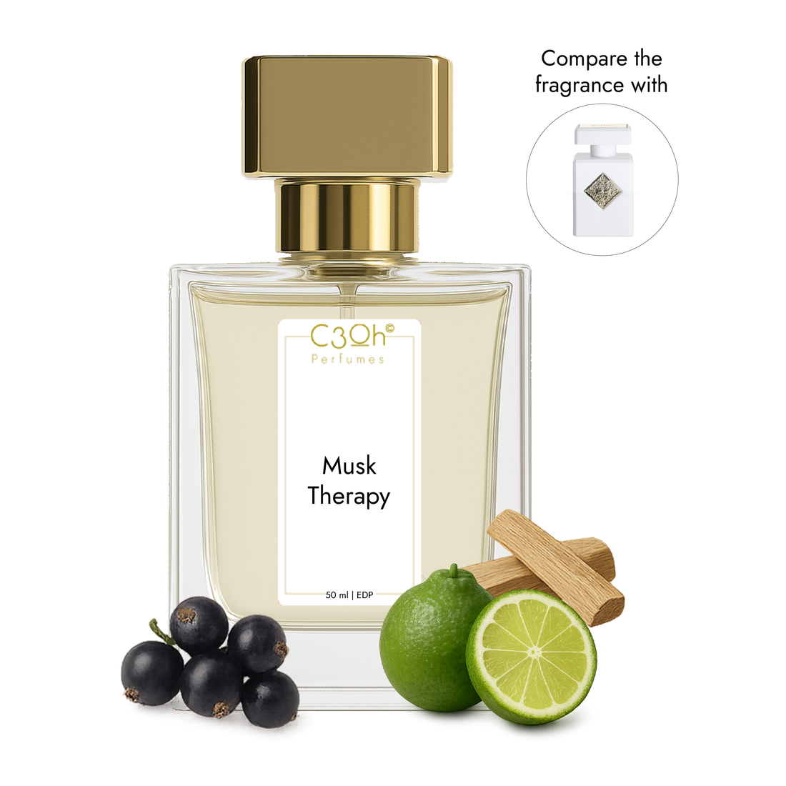 C3oh Musk Therapy perfume featured in a guide explaining musk scents