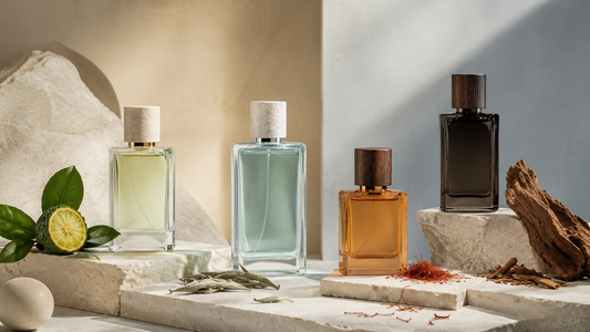 Four unisex perfume styles from fresh citrus to amber and dark woods