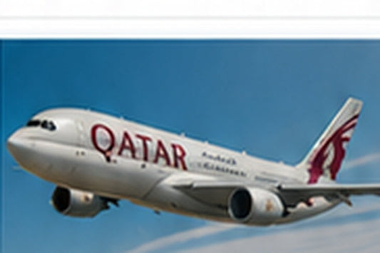 Qatar Airways aircraft illustrating perfume cabin and check-in baggage rules