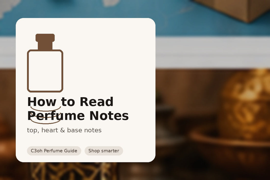 Guide to reading perfume top, heart and base notes before buying fragrance online