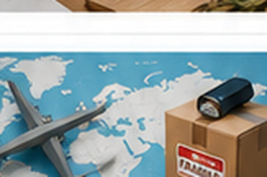 Perfume shipment with parcel and world map for international courier from India