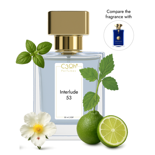 C3oh Interlude 53 Perfume for Men | Amber Smoky Oriental Woody Warm Spicy Fragrance | 50 ml & 100 ml Men's Eau De Perfume Spray | Luxury Gift for Him | Perfume for Luxurious, Mysterious, Sophisticated, Confident Men