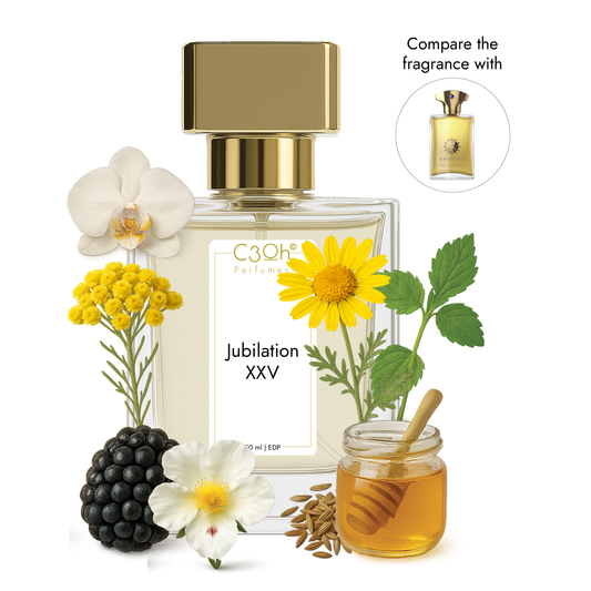 C3oh Jubilation XXV Perfume for Men | Amber Sweet Woody Warm Spicy Fragrance | 50 ml & 100 ml Men's Eau De Perfume Spray | Luxury Gift for Him | Perfume for Opulent, Elegant, Regal, Sophisticated Men