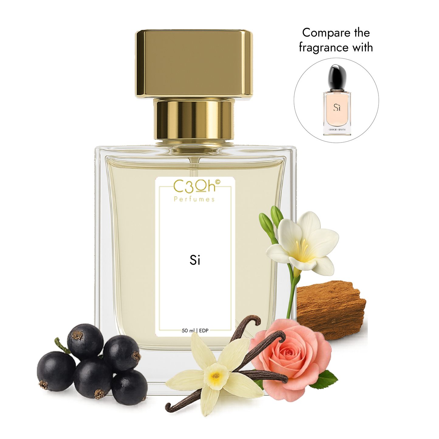 C3oh Si | Women's Perfume | Woody Sweet Aromatic Fragrance | 50 ml & 100 ml