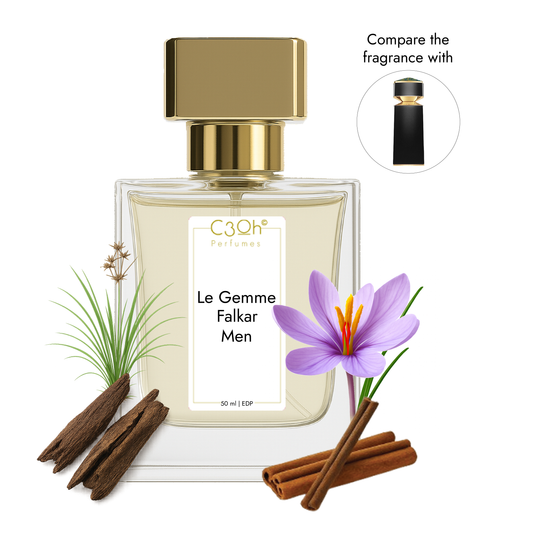 C3oh Le Gemme Falkar Men Perfume Spray for Men | Woody Oriental Fragrance | 50 ml & 100 ml Men's Eau De Perfume Spray | Luxury Gift for Him | Perfume for Luxurious Mysterious Confident Sophisticated Men