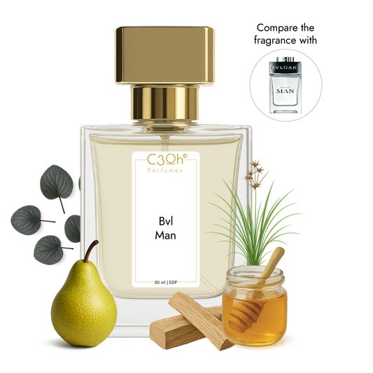 C3oh Bvl Man Perfume Spray for Men | Woody Amber Fragrance | 50 ml & 100 ml Men's Eau De Perfume Spray | Luxury Gift for Him | Perfume for Classic Elegant Confident Timeless Men