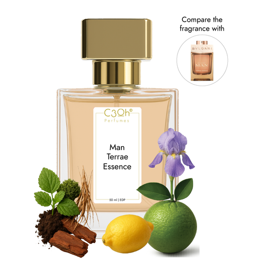 C3oh Man Terrae Essence Perfume Spray for Men | Woody Earthy Fragrance | 50 ml & 100 ml Men's Eau De Perfume Spray | Luxury Gift for Him | Perfume for Earthy Natural Confident Grounded Men