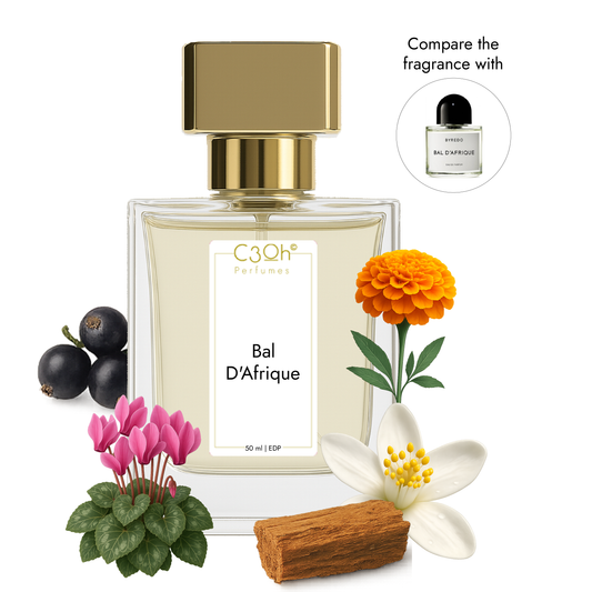C3oh Bal D'Afrique Perfume Spray for Men & Women | Oriental Woody Fragrance | 50 ml & 100 ml Men Women's Eau De Perfume Spray | Luxury Gift for Him & Her | Perfume for Bohemian Creative Confident Free-spirited Men Women
