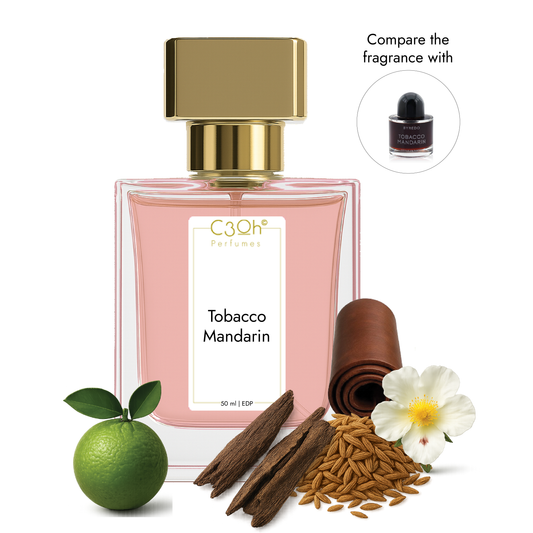 C3oh Tobacco Mandarin Perfume Spray for Men & Women | Oriental Woody Fragrance | 50 ml & 100 ml Men & Women's Eau De Perfume Spray | Luxury Gift for Him & Her | Perfume for Elegant Sensual Confident Mysterious Men & Women
