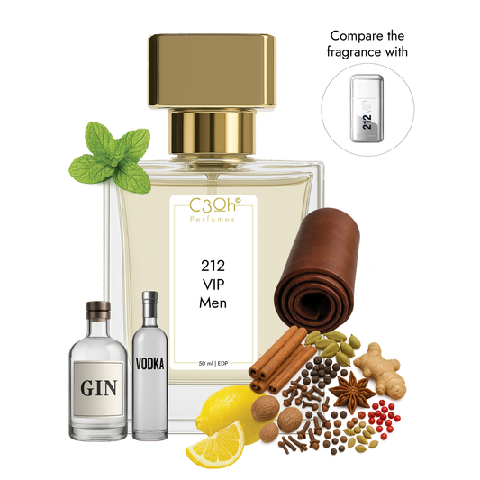 C3oh 212 VIP Men Perfume Spray for Men | Aromatic Warm Fresh Spicy Fragrance | 50 ml & 100 ml Men's Eau De Perfume Spray | Luxury Gift for Him | Perfume for Stylish Trendy Confident Sociable Men