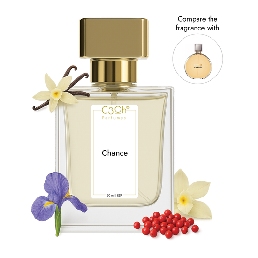 C3oh Chance Perfume Spray for Women | Chypre Floral Sweet Fragrance | 50 ml 100 ml Womens Eau De Perfume Spray | Luxury Gift for Her | Perfume for Playful Elegant Confident Feminine Women