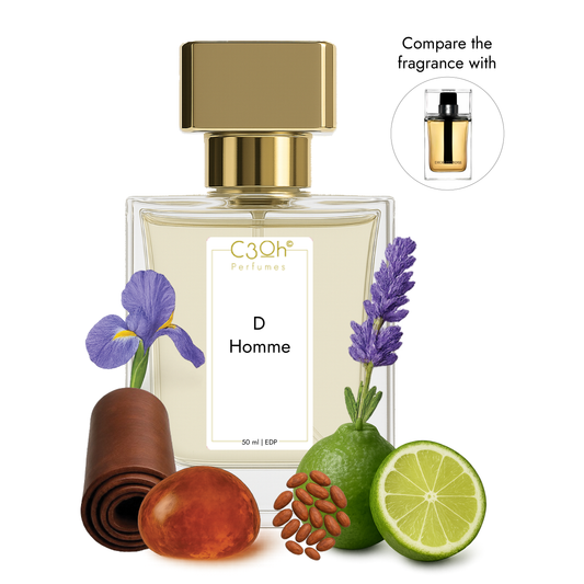 C3oh D Homme Perfume Spray for Men | Woody Spicy Fragrance | 50 ml & 100 ml Men's Eau De Perfume Spray | Luxury Gift for Him | Perfume for Refined Elegant Confident Sophisticated Men