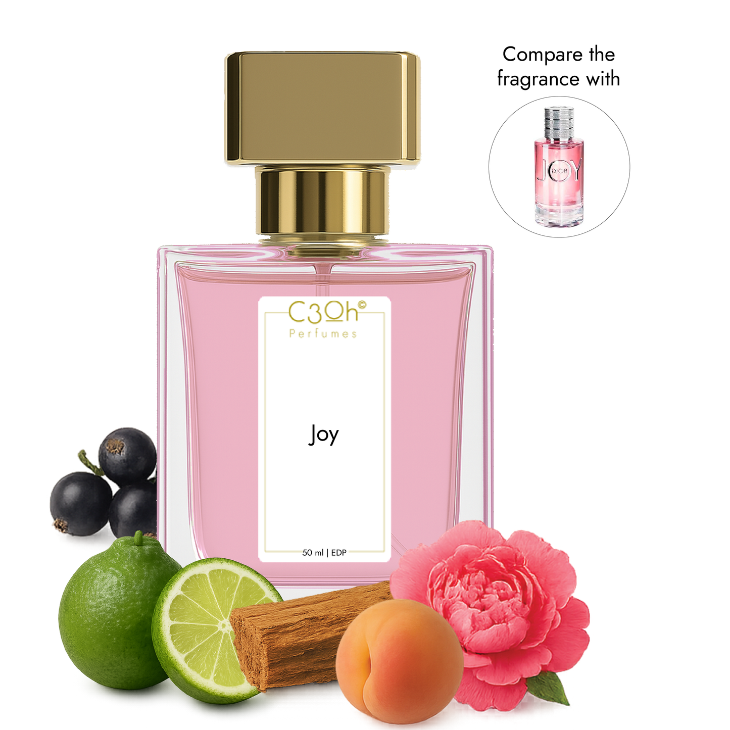 C3oh Joy Perfume Spray for Women | Floral Ambery Woody Fragrance