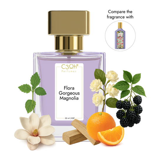 C3oh Flora Gorgeous Magnolia | Women's Perfume | Floral Fruity Fragrance | 50 ml & 100 ml