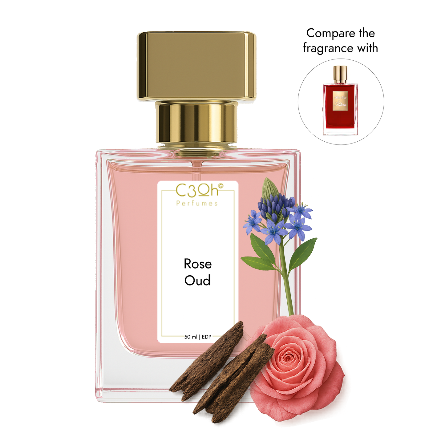 C3oh Rose Oud | Men & Women Perfume | Floral Oriental Woody Fragrance | 50 ml & 100 ml