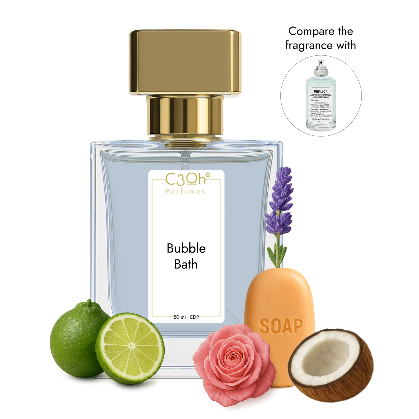 C3oh Bubble Bath | Men & Women's Perfume | Chypre Floral Fragrance | 50 ml & 100 ml
