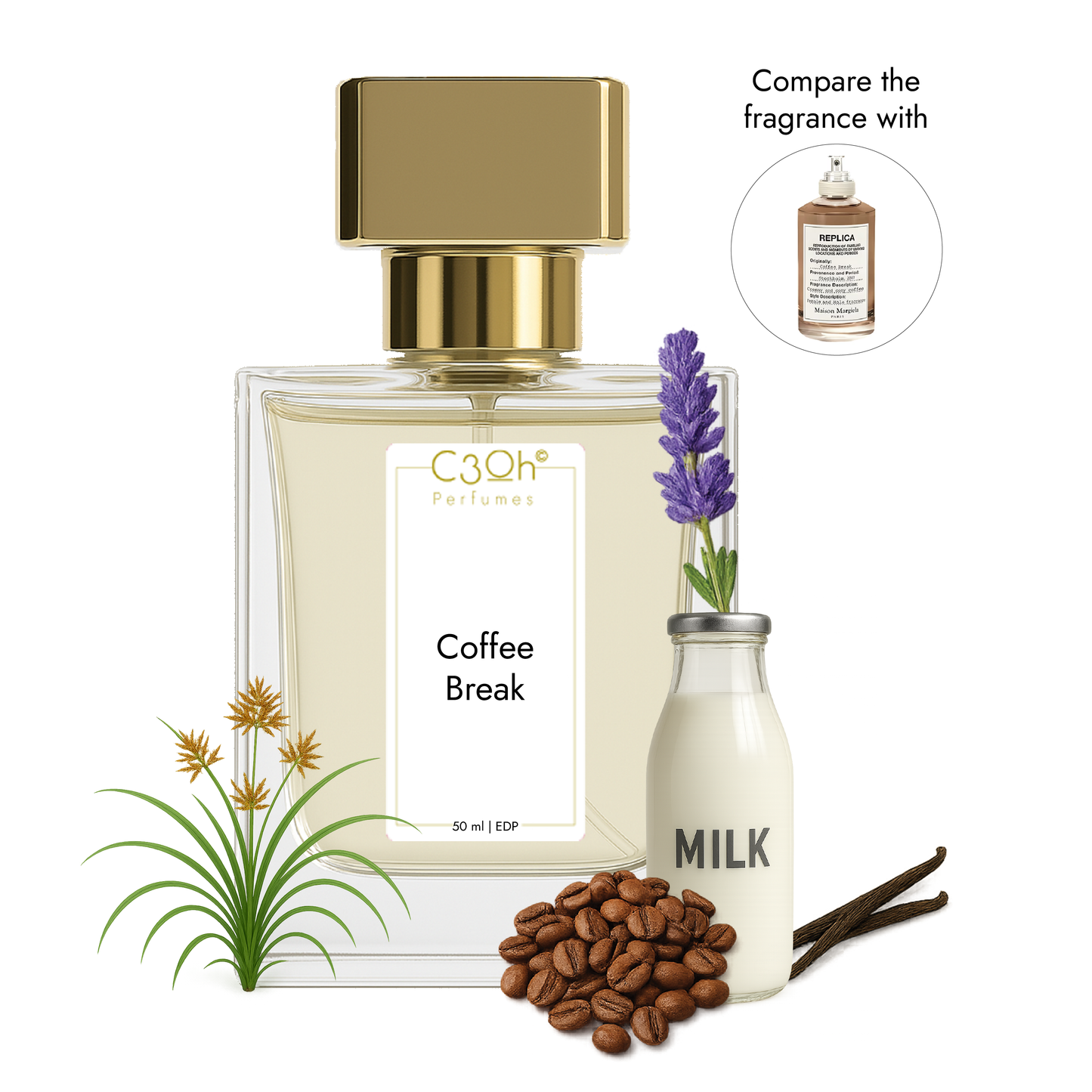 C3oh Coffee Break | Men & Women's Perfume | Gourmand Fougere Fragrance | 50 ml & 100 ml