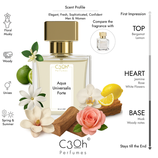 C3oh Aqua Universalis Forte | Men & Women's Perfume | Floral Woody Musky Fragrance | 50 ml & 100 ml