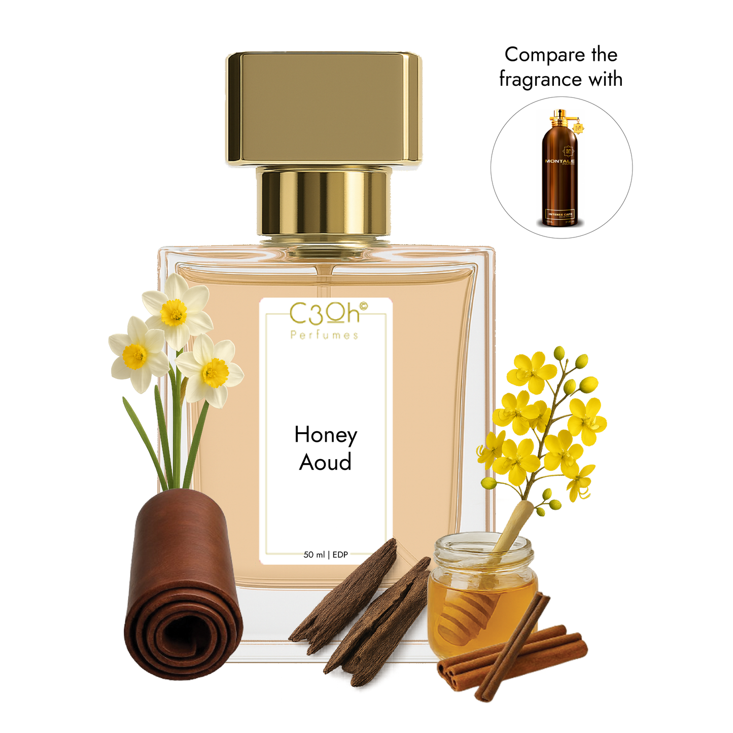 C3oh Honey Aoud | Men & Women's Perfume | Oriental Vanilla Fragrance | 50 ml & 100 ml