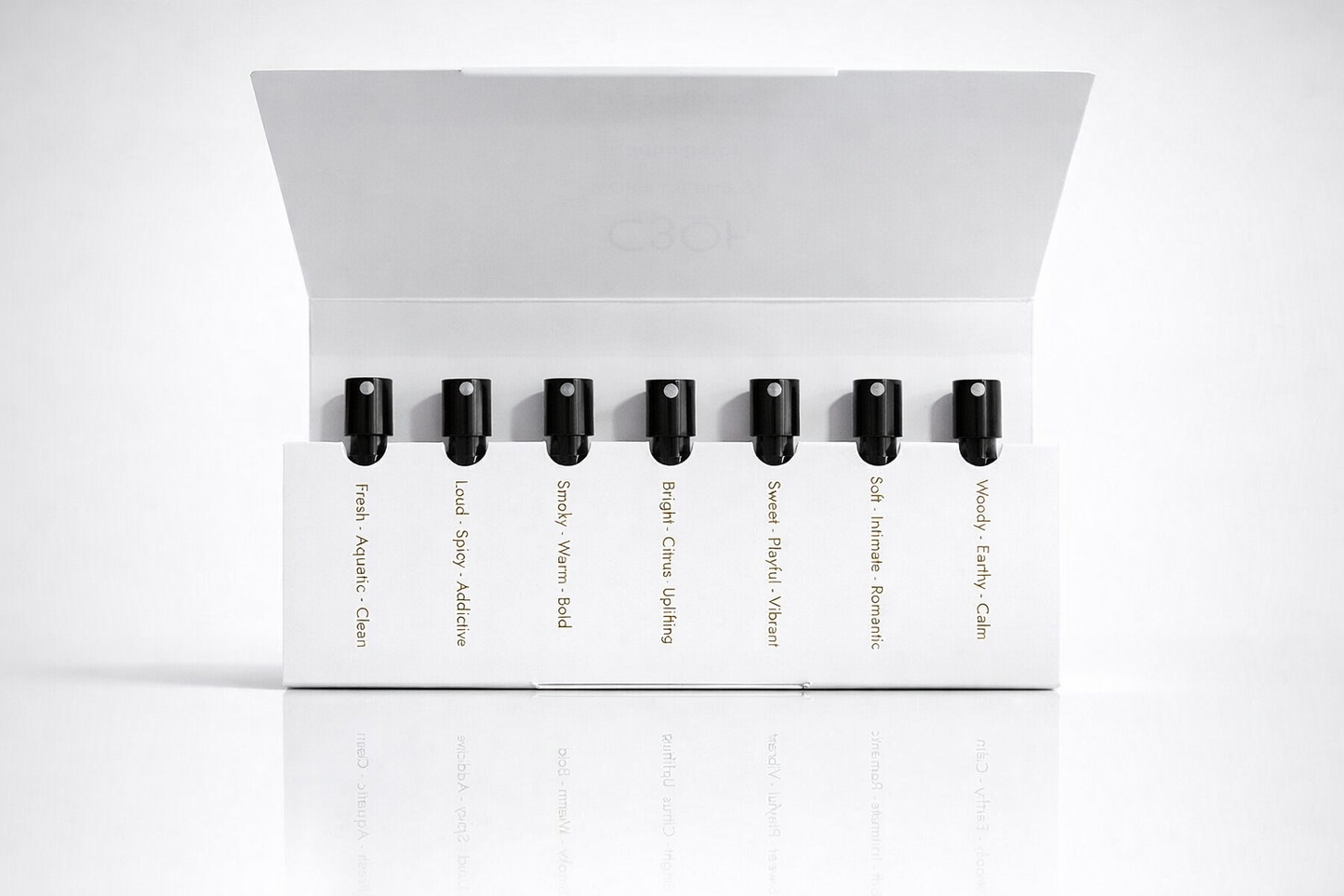 On the Beach Collection discovery set by C3oh Perfumes featuring 7 unisex parfum samples