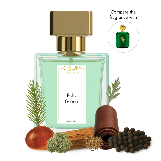 C3oh Polo Green | Men's Perfume | Fougere Woody Chypre Fragrance | 50 ml & 100 ml