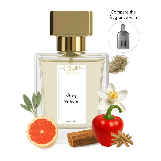 C3oh Grey Vetiver | Men's Perfume | Woody Spicy Citrus Fragrance | 50 ml & 100 ml