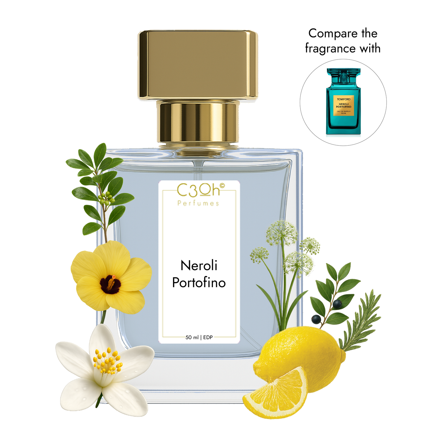 C3oh Neroli Portofino | Men & Women's Perfume | Citrus Floral Ambery Fragrance | 50 ml & 100 ml