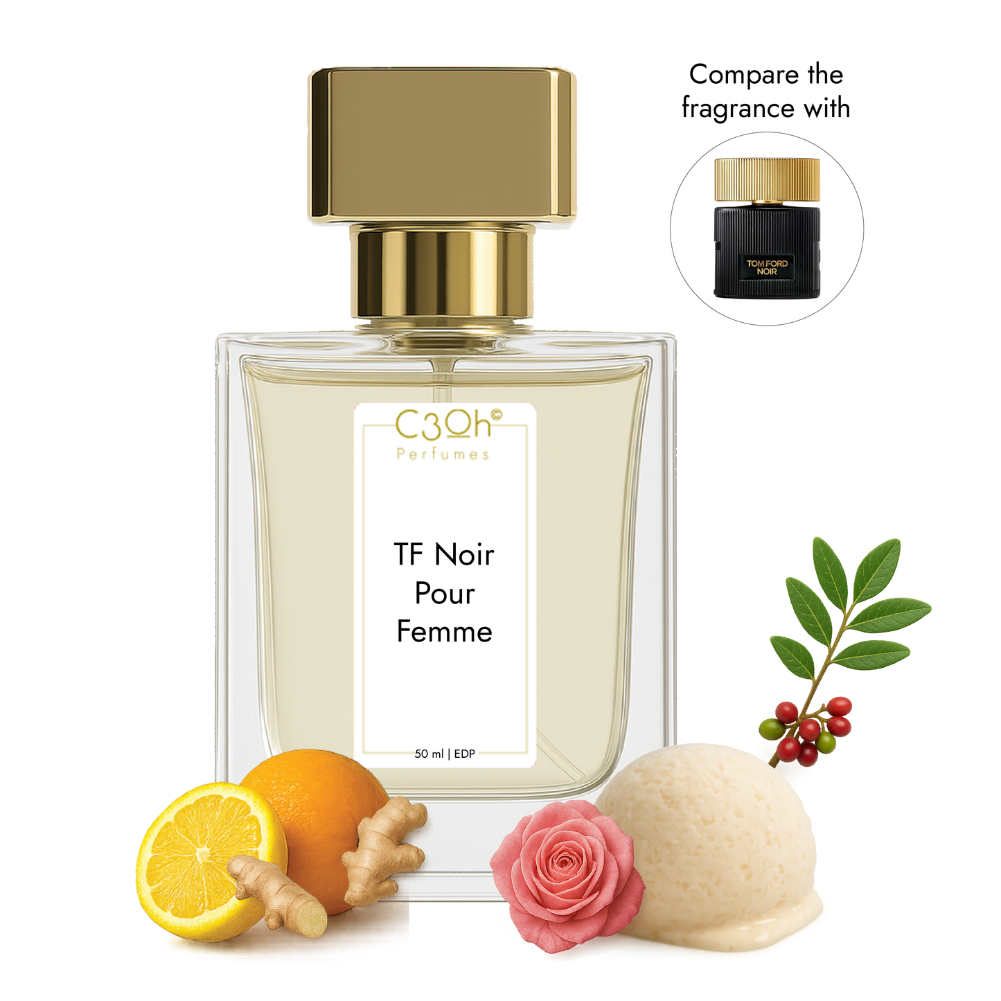 C3oh Noir Pour Femme | Women's Perfume | Oriental Fragrance | 50 ml & 100 ml