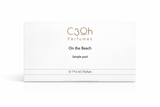 Unisex perfume sampler set by C3oh with seven On the Beach fragrances