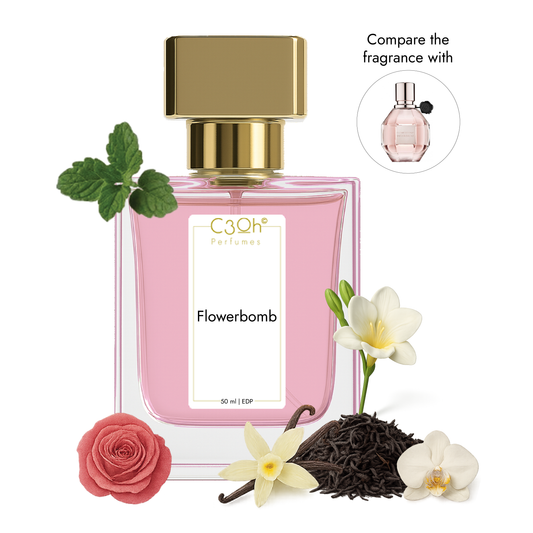 C3oh Flowerbomb | Women's Perfume | Oriental Floral Gourmand Fragrance | 50 ml & 100 ml