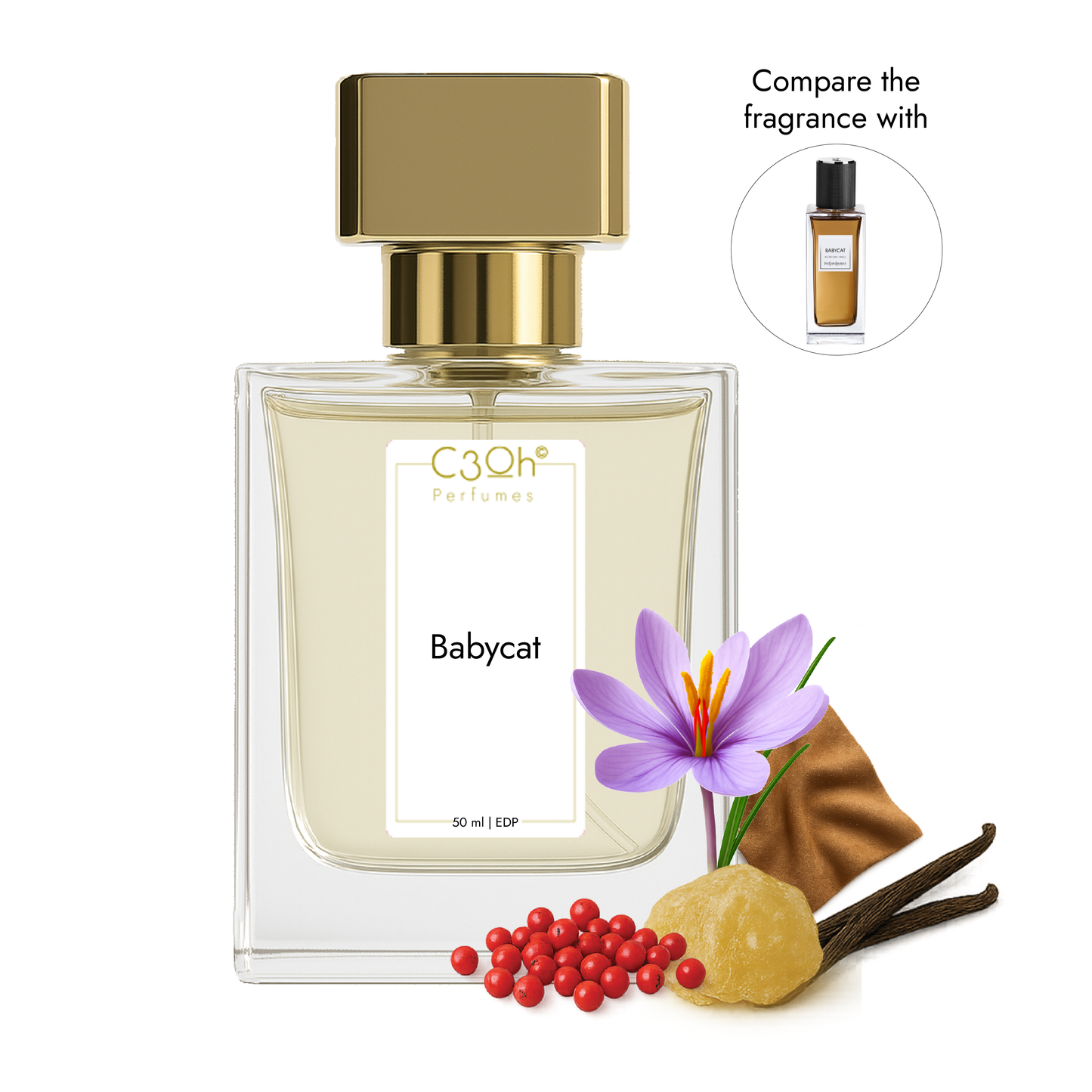 C3oh Babycat | Men & Women's Perfume | Woody Ambery Fragrance | 50 ml & 100 ml