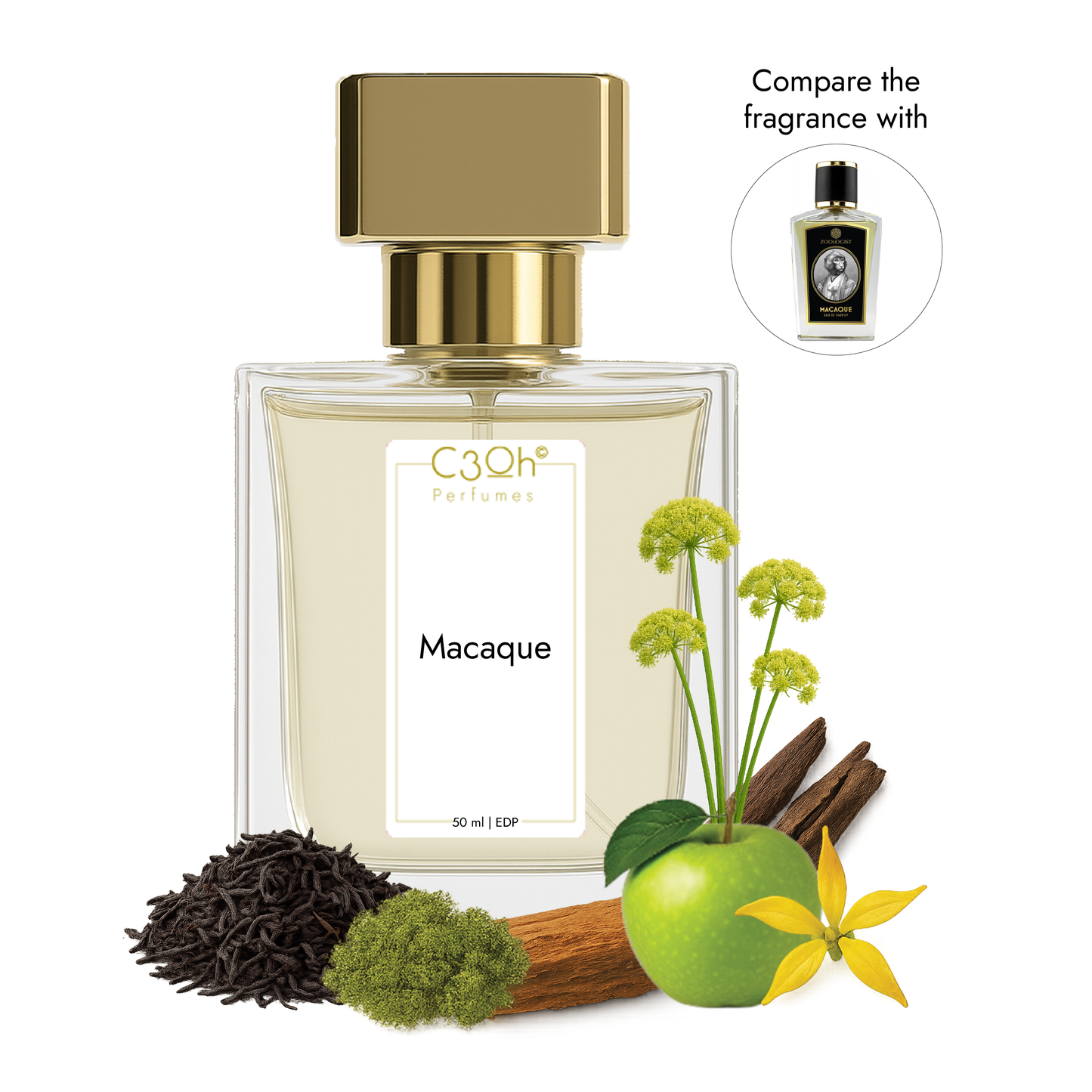 C3oh Macaque | Men & Women's Perfume | Woody Aromatic Fragrance | 50 ml & 100 ml